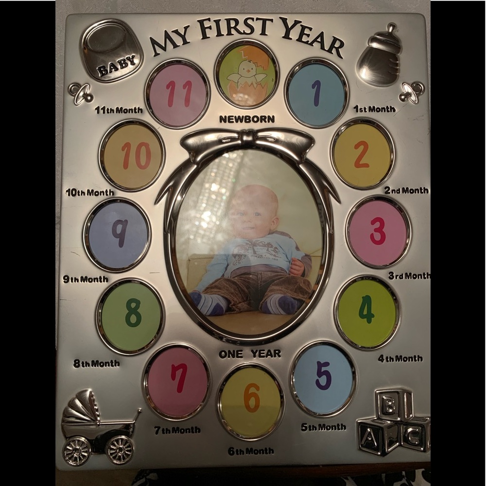 Baby my first year photo / picture frame  **2/$35*